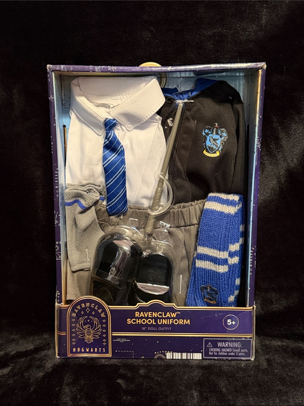 NIB Harry Potter Ravenclaw 18” Doll School Uniform Blue & Gray Outfit